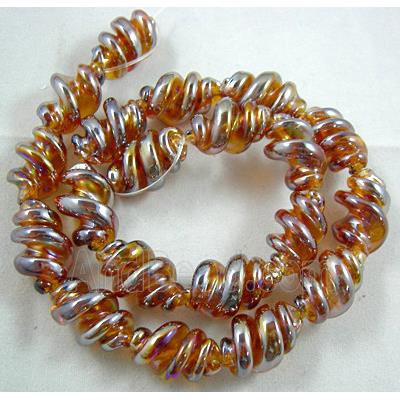 Handmade Plated with Color Twist Lampwork Beads