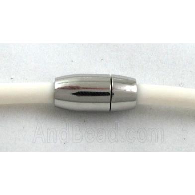 Stainless Steel Magnetic Clasp, platinum plated