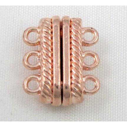 Magnetic alloy connector clasp, red copper