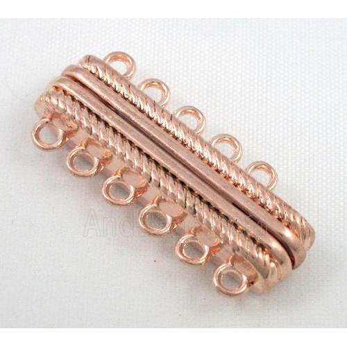 Magnetic alloy connector clasp, red copper