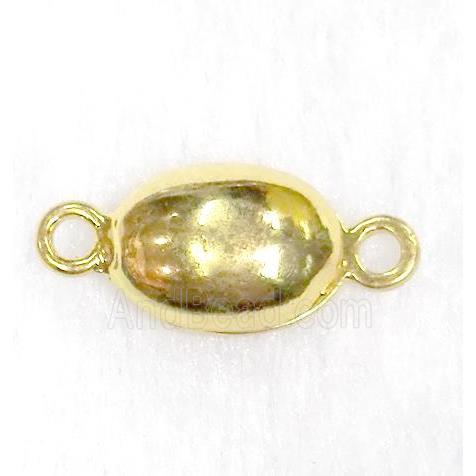 Magnetic alloy connector clasp, gold plated