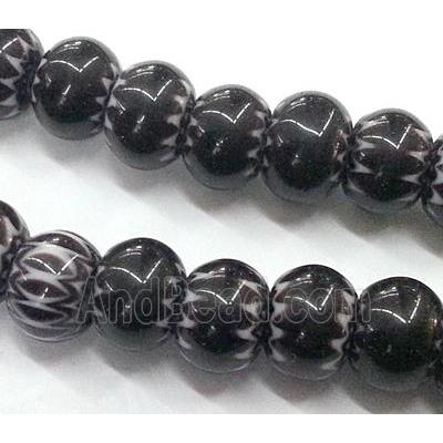 Millefiori glass bead, abacus