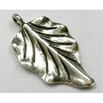 Tibetan Silver leaf Pendants Non-Nickel