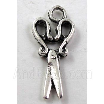 scissors, Tibetan Silver pendant non-nickel