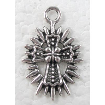 Religious Cross, Tibetan Silver Non-Nickel