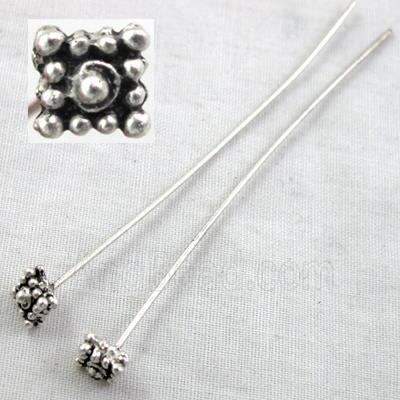 Fancy Pin Charm, Tibetan Silver Non-Nickel
