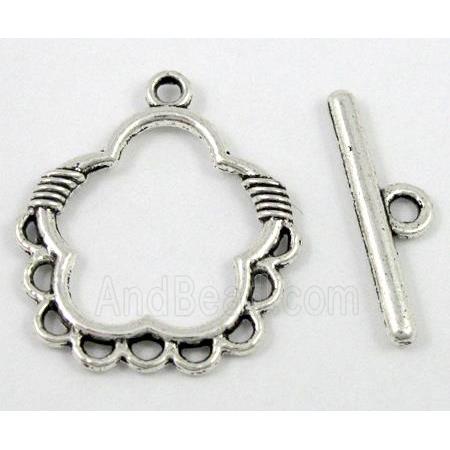 Tibetan Silver Toggle Clasp Non-Nickel