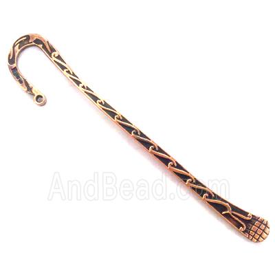 Bookmarks, Tibetan Silver Non-Nickel, red copper