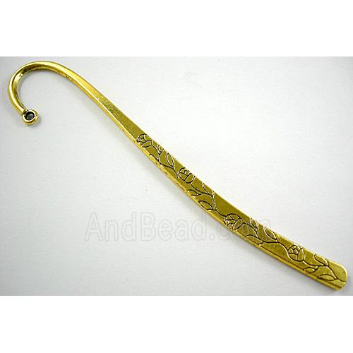 Bookmark, Tibetan Silver Non-Nickel, Antique Gold