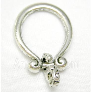 Tibetan Silver Ring Charms Non-Nickel