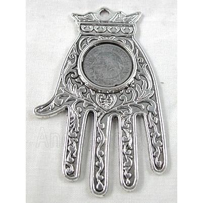tibetan silver Hamsa Hand Pendant non-nickel