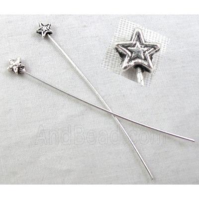 Fancy Pin, Tibetan Silver Non-Nickel