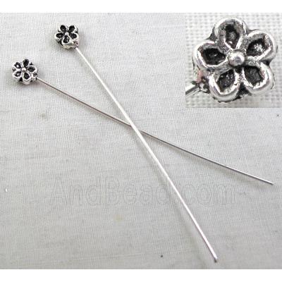 Tibetan Silver pin Charms Non-Nickel