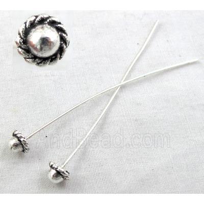 Tibetan Silver pin Charms Non-Nickel