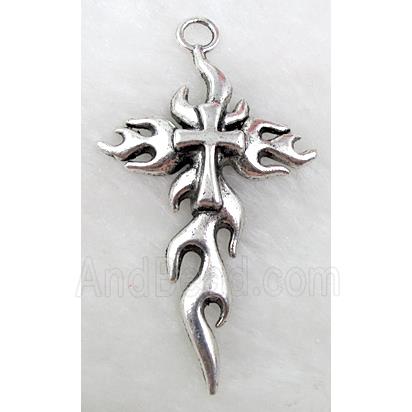 Religious Cross, Tibetan Silver Non-Nickel