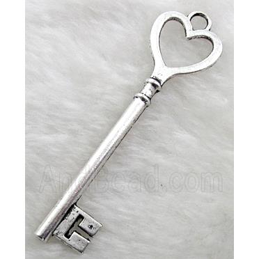 Tibetan Silver key pendant non-nickel