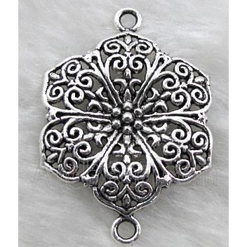 Connector, tibetan silver Non-Nickel