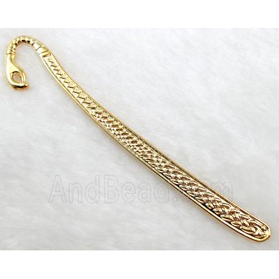 Snake Bookmark, Gold plated Tibetan Silver Non-Nickel