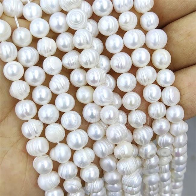 round white Freshwater Pearl Beads, B-grade