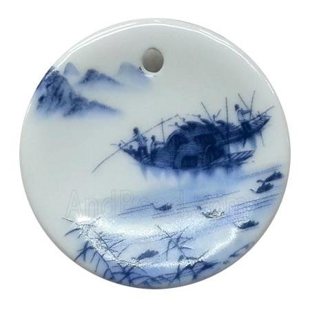 Porcelain circle pendant