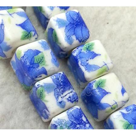 Porcelain beads, cube