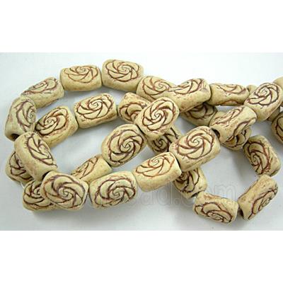 Oriental Porcelain beads with rose