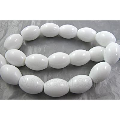 White Porcelain Beads, rice
