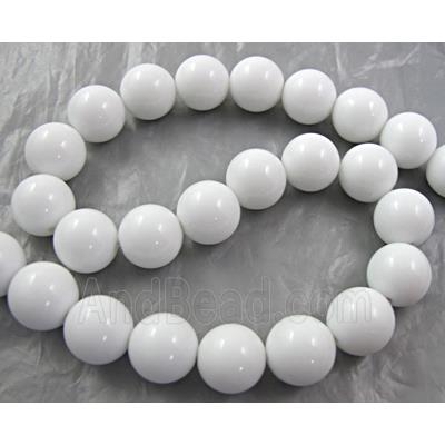 White Porcelain Beads, round