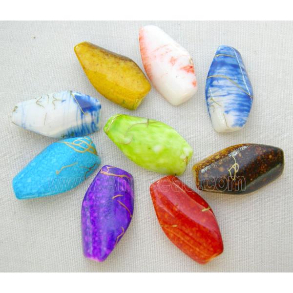 colorful Plastic Beads, mixed, freeform