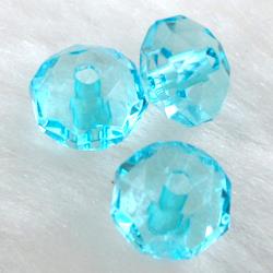 faceted rondelle Acrylic Bead, transparent