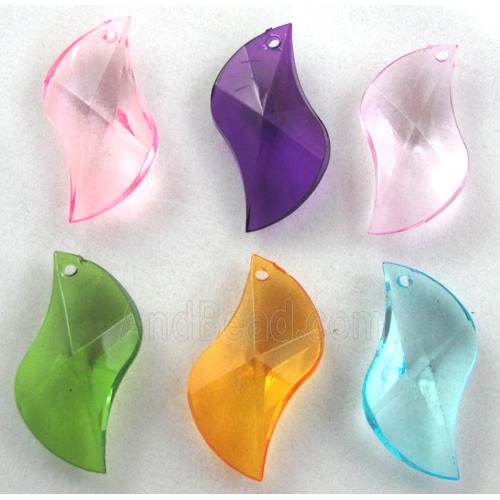 leaf Acrylic pendant, transparent, mixed color