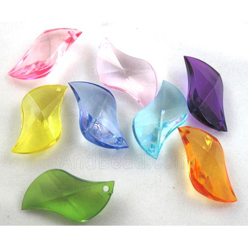 leaf Acrylic pendant, transparent, mixed color