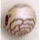 Antique Style red plastic bead, round