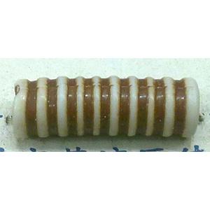 Antique Style red plastic bead, tube
