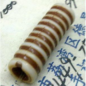 Antique Style red plastic bead, tube