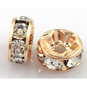 Rondelle rhinestone, Middle East Rhinestone, red copper plated