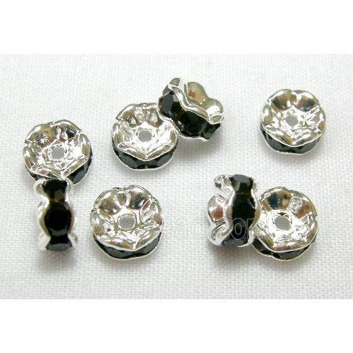 Black Rondelle Middle East Rhinestone Beads