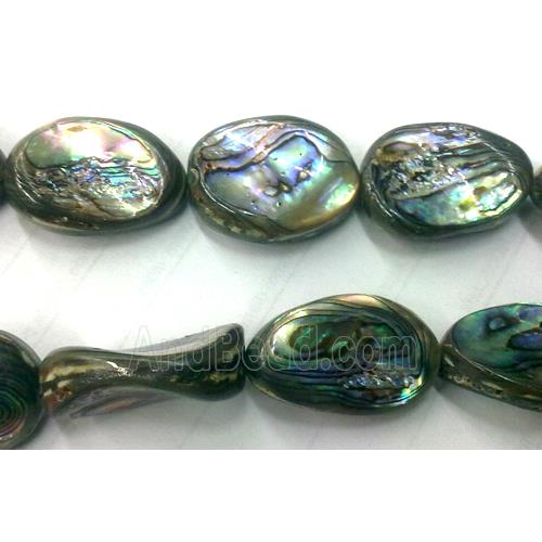 Paua Abalone shell bead, twist