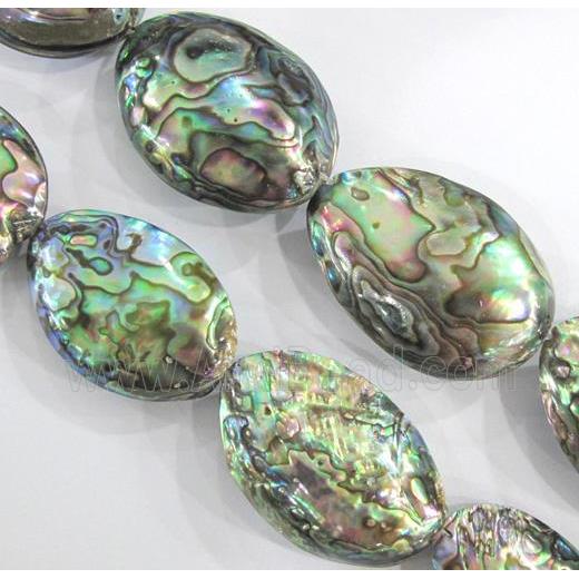 Paua Abalone Shell Beads Oval Multicolor