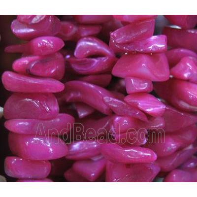 Fresh water shell bead, freeform