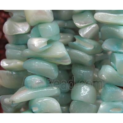 Fresh water shell bead, freeform
