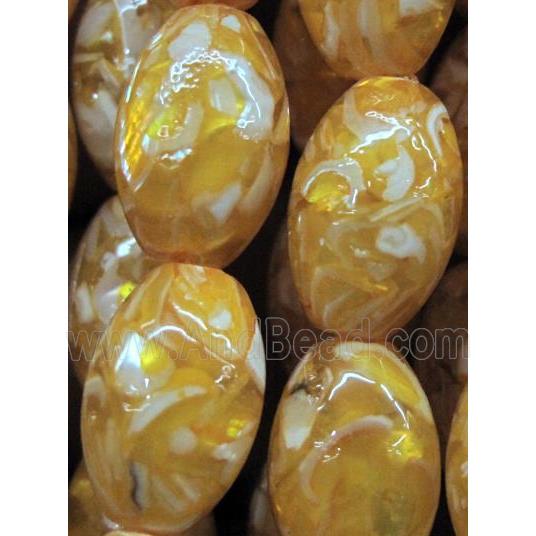 mother of pearl bead, oval