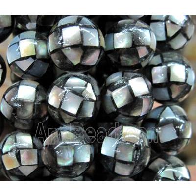 mother of pearl bead, round