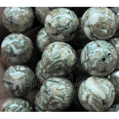 mother of pearl bead, round