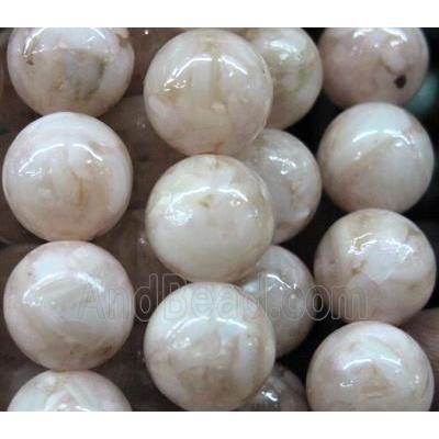 mother of pearl bead, round