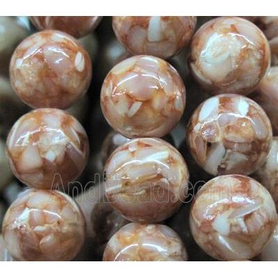 mother of pearl bead, round