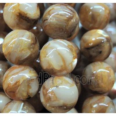 mother of pearl bead, round