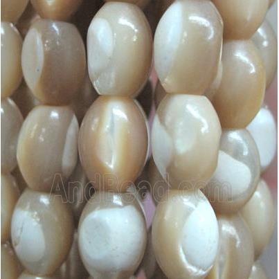 mother of pearl bead, barrel
