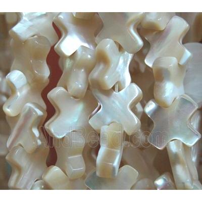 mother of pearl bead, cross