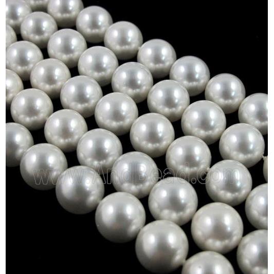round white Pearlized Shell Beads